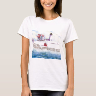 Winter at Nubble LIghthouse in Maine T-Shirt