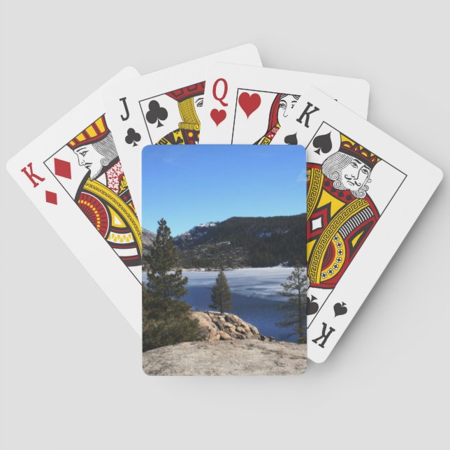 Winter at Pinecrest Lake Playing Cards (Back)