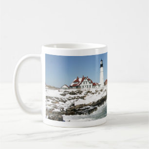 Winter at Portland Head Light Coffee Mug