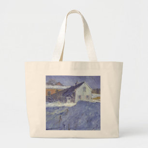 Winter at Silver Lodge Large Tote Bag