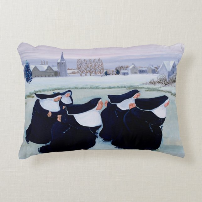 Winter at the Convent Decorative Cushion (Front)