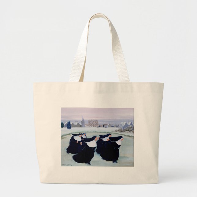Winter at the Convent Large Tote Bag (Front)