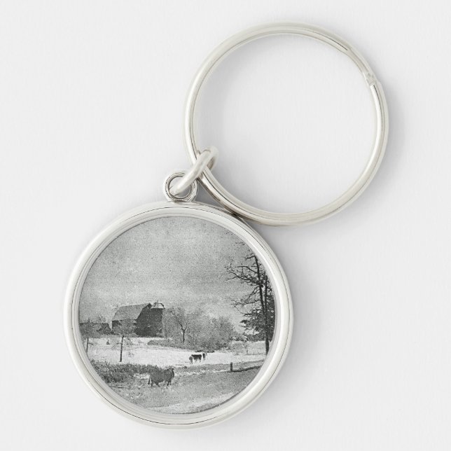 Winter at the Farm Key Ring (Front)