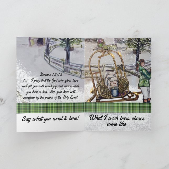 winter at thistlebrook farms  card (Inside)