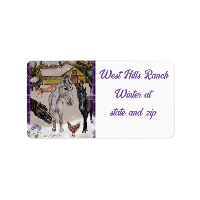 winter at west hills ranch  label (Front)