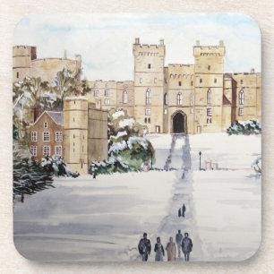 Winter at Windsor Castle by Farida Greenfield Coaster
