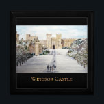 Winter at Windsor Castle by Farida Greenfield Gift Box<br><div class="desc">Based on my acrylic painting of Winter in Windsor Castle,  England. A lovely winter scene of Windsor Castle when the snow covered the garden and trees around it. Customisable in Zazzle with your own text for a personalised design. Check out my store for matching items!</div>
