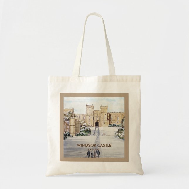Winter at Windsor Castle by Farida Greenfield Tote Bag (Front)