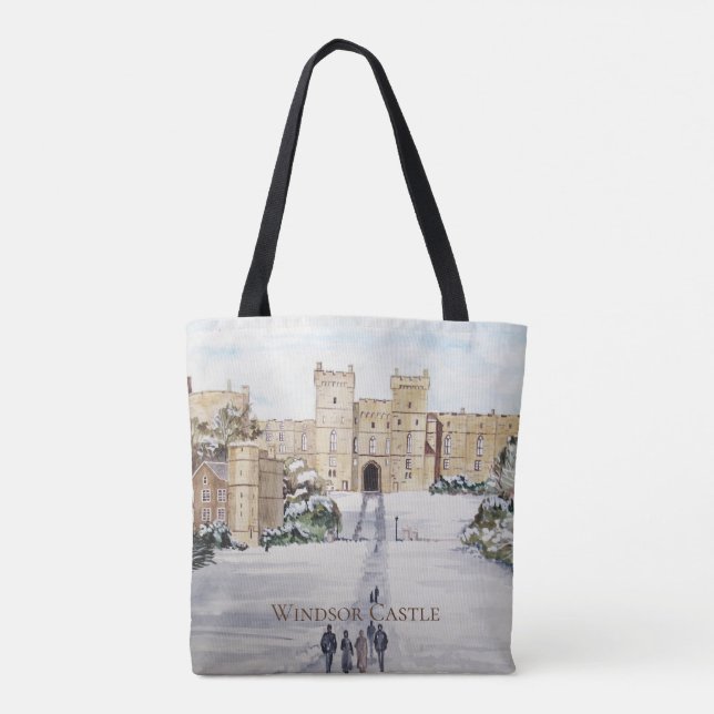 Winter at Windsor Castle by Farida Greenfield Tote Bag (Back)