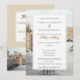 Winter at Windsor Castle Wedding Invitation