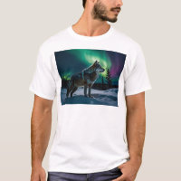 Winter Aurora & Timber Wolf Wildlife Design