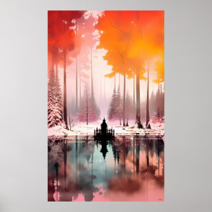 Winter Autumn Dreamscape - Ken Gauge Art Poster