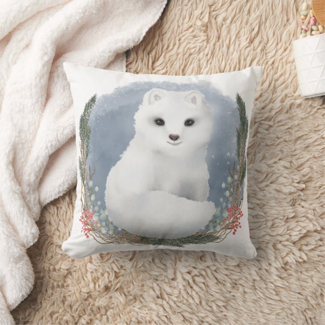 Winter Baby Animal Throw Pillow (Blanket)