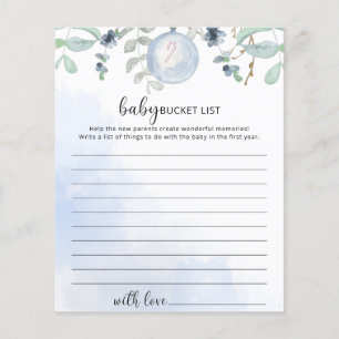 Winter Baby bucket list game