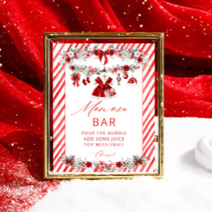 Winter Baby Clothes Girl Baby Shower Momosa Bar Poster