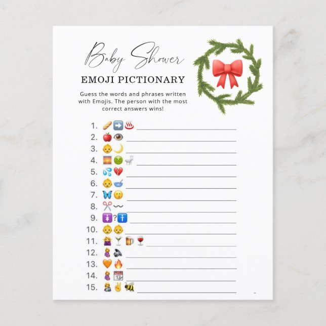 Winter Baby emoji game (Front)