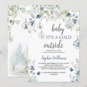 Winter Baby It's A Cold Outside Shower Invitation