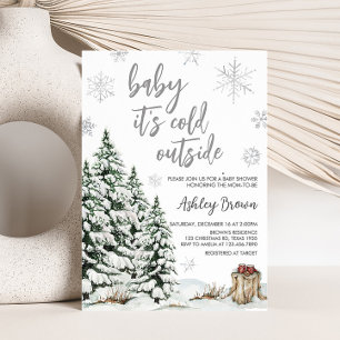 Winter Baby It's Cold Outside Baby Shower Invitation