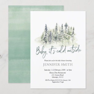 Winter Baby Its Cold Outside Baby Shower Invitation