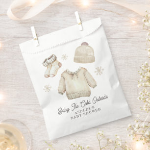 Winter Baby It's Cold Outside Baby Shower Snow Favour Bags
