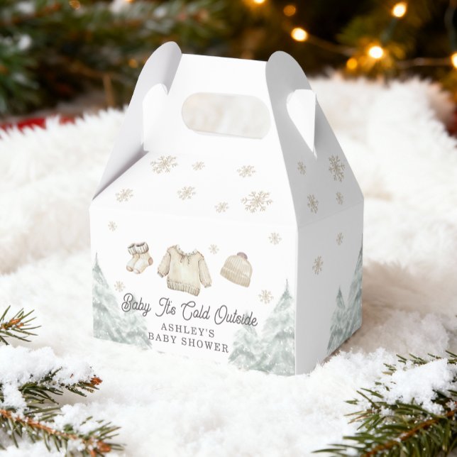 Winter Baby It's Cold Outside Baby Shower Snow Favour Box (Creator Uploaded)