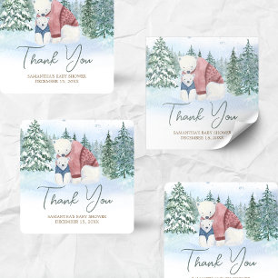 Winter Baby It's Cold Outside Baby Shower Square Sticker