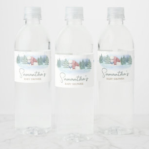 Winter Baby It's Cold Outside Baby Shower Water Bottle Label