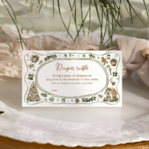 Winter Baby It's Cold Outside Diaper Raffle Enclosure Card