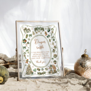 Winter Baby It's Cold Outside Diaper Raffle Poster