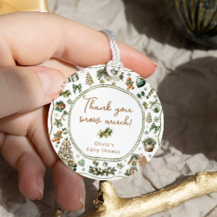 Winter Baby It's Cold Outside Neutral Baby Shower Favour Tags