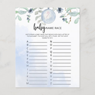Winter Baby name race game