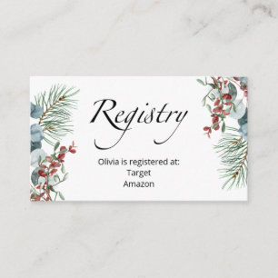 Winter Baby Registry Enclosure Card