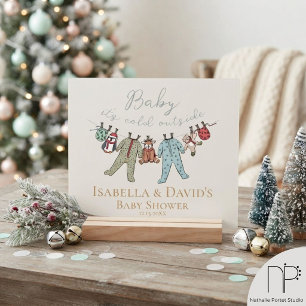 Winter Baby Shower Alabaster Acrylic Sign