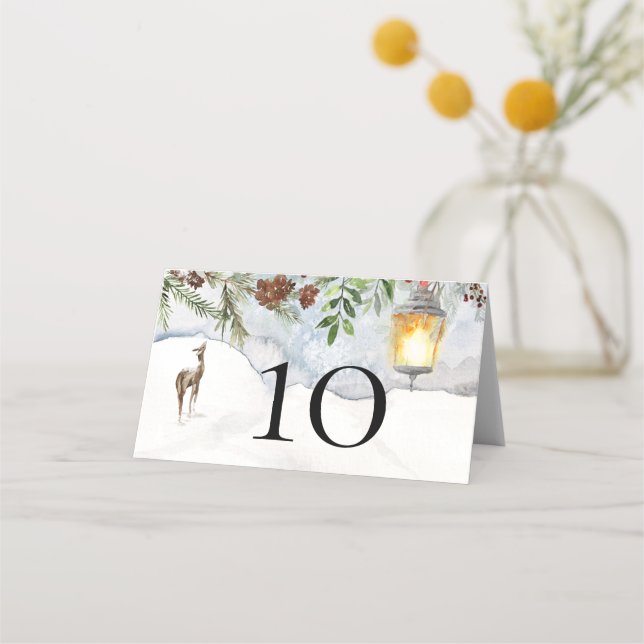 Winter Baby Shower. Baby it's cold outside Place Card (Back)
