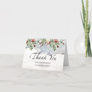 Winter Baby Shower. Baby it's cold outside Thank You Card