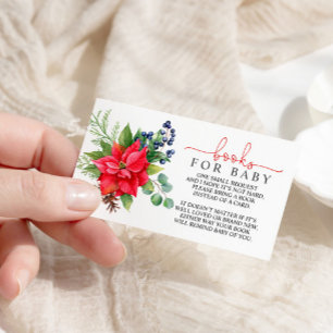 Winter Baby Shower Book for Baby Enclosure Card