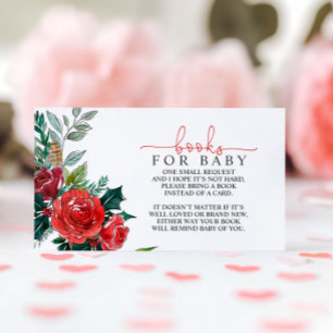 Winter Baby Shower Book for Baby Enclosure Card