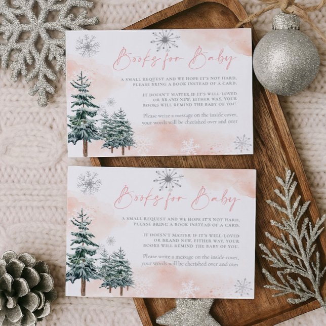Winter Baby Shower Books for Baby Card (Creator Uploaded)