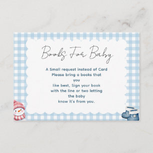 Winter Baby Shower Books For Baby Enclosure Card