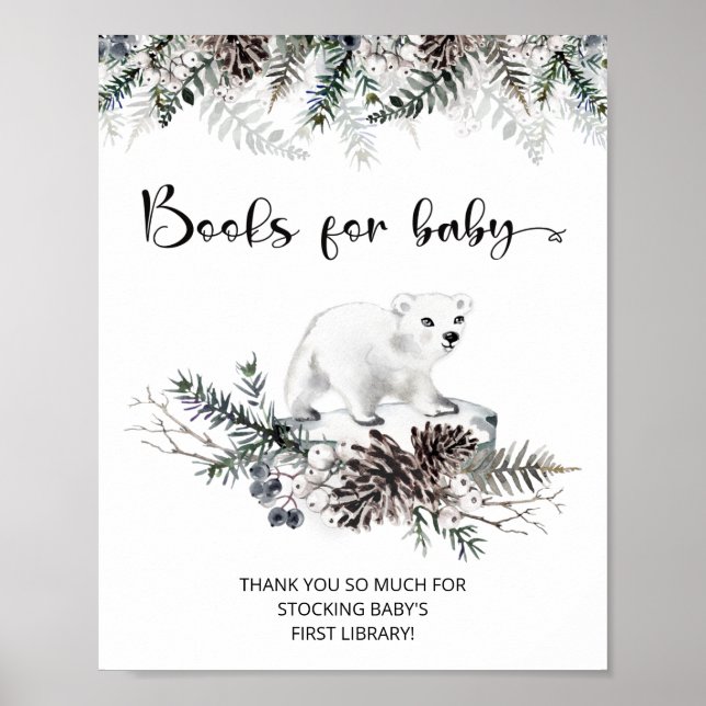 Winter baby shower Books for baby Poster (Front)