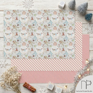 Winter Baby Shower Clothesline Wrapping Paper Sheet