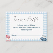 Winter Baby Shower Diaper Raffle
