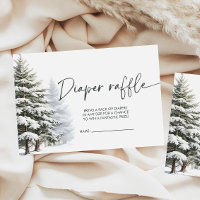 Winter Baby Shower Diaper Raffle