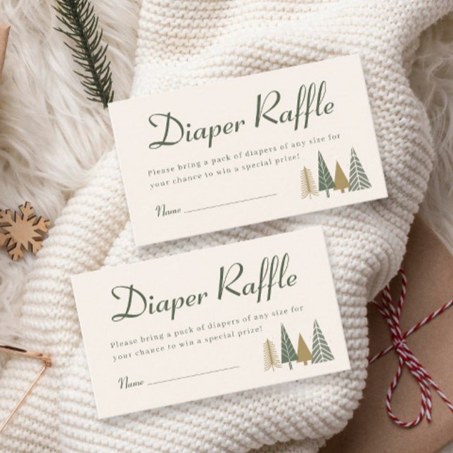 Winter Baby Shower Diaper Raffle Enclosure Card (Creator Uploaded)