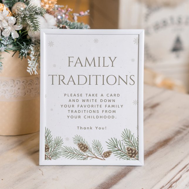 Winter Baby Shower Family Traditions Game Poster (Creator Uploaded)