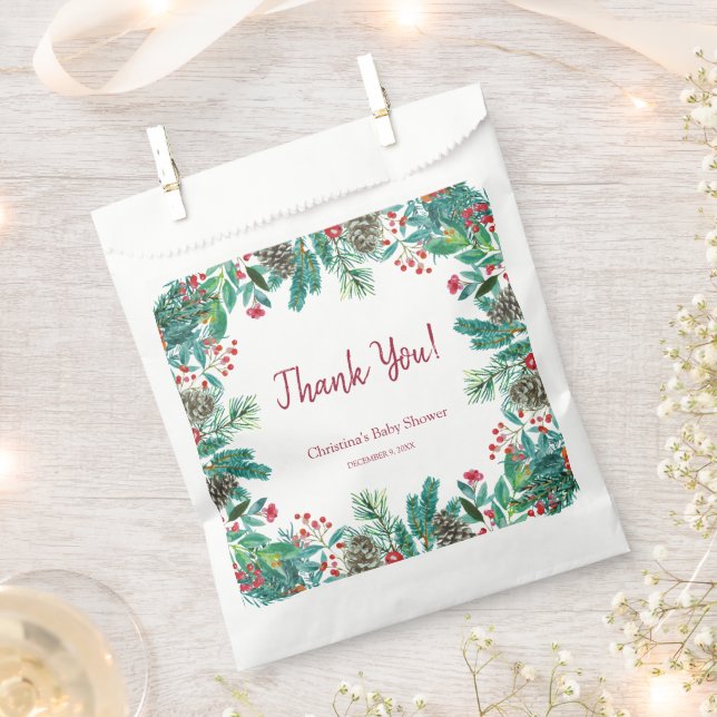 Winter Baby Shower Favour Bags (Clipped)