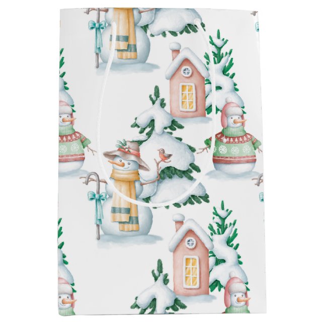 Winter Baby Shower Gift Bag (Front)