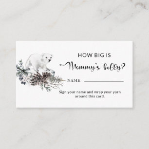 Winter baby shower how big is mummy's belly enclos enclosure card