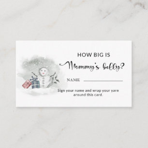 Winter baby shower how big is mummy's belly enclosure card