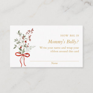 Winter Baby Shower How Big is Mummy's Belly Game Enclosure Card